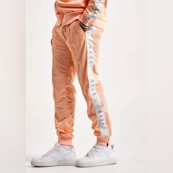 Kappa Men's 222 Banda Deky 2 Trackpants Orange Joggers Size XS